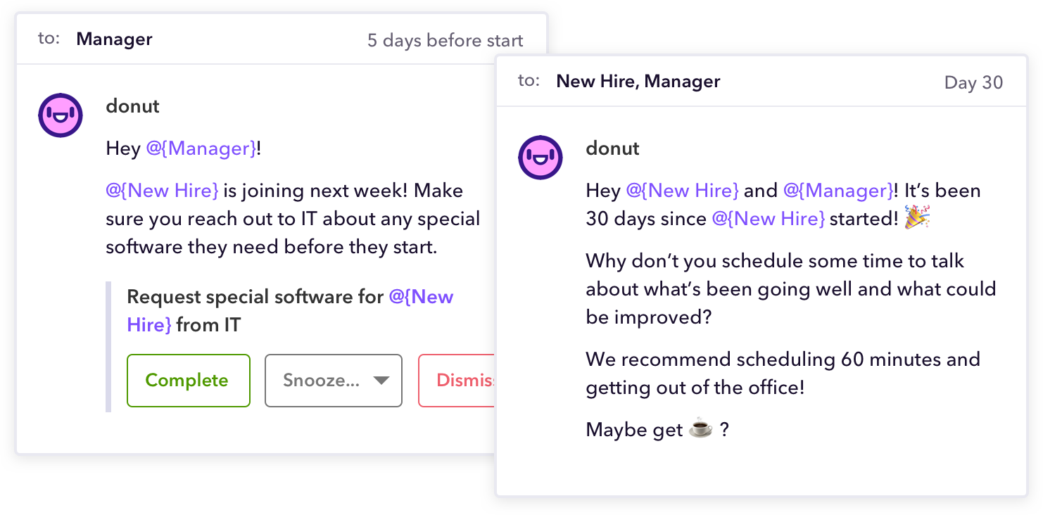 how to use slack - donut onboarding