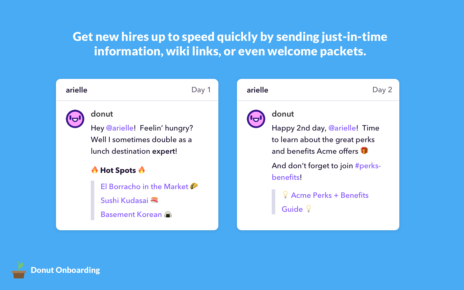 donut slack for onboarding