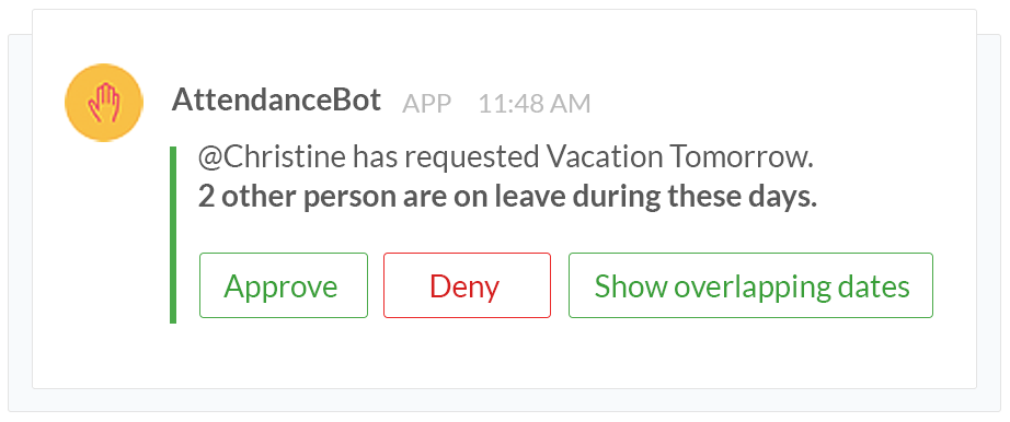 leave management for remote working teams with attendancebot