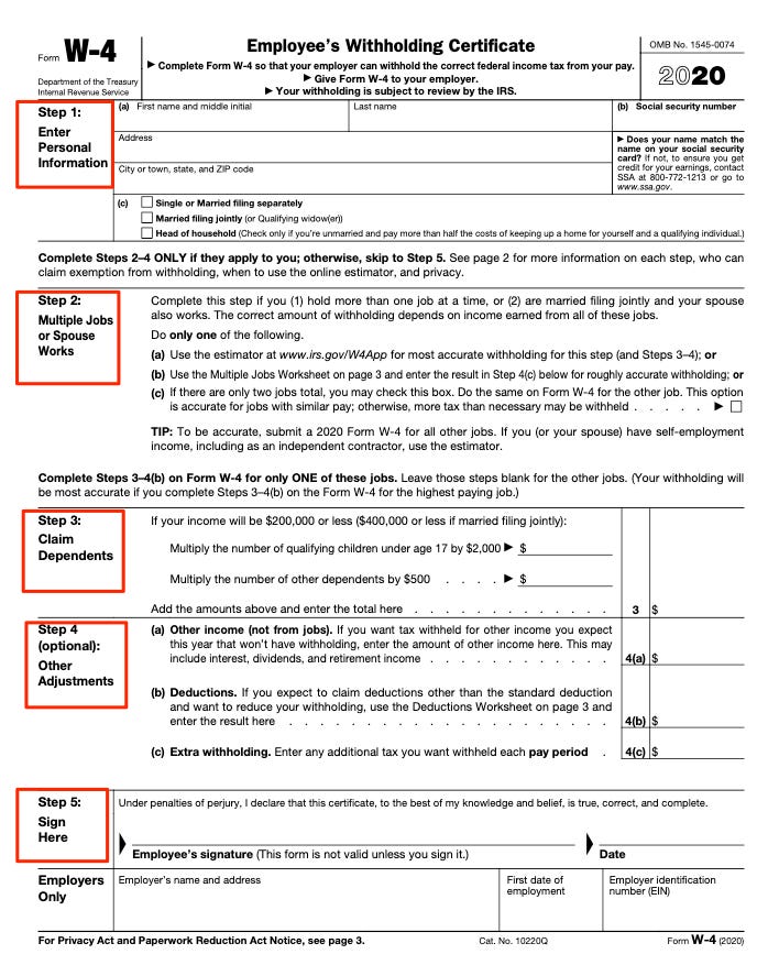 How to Fill Out Form W-4