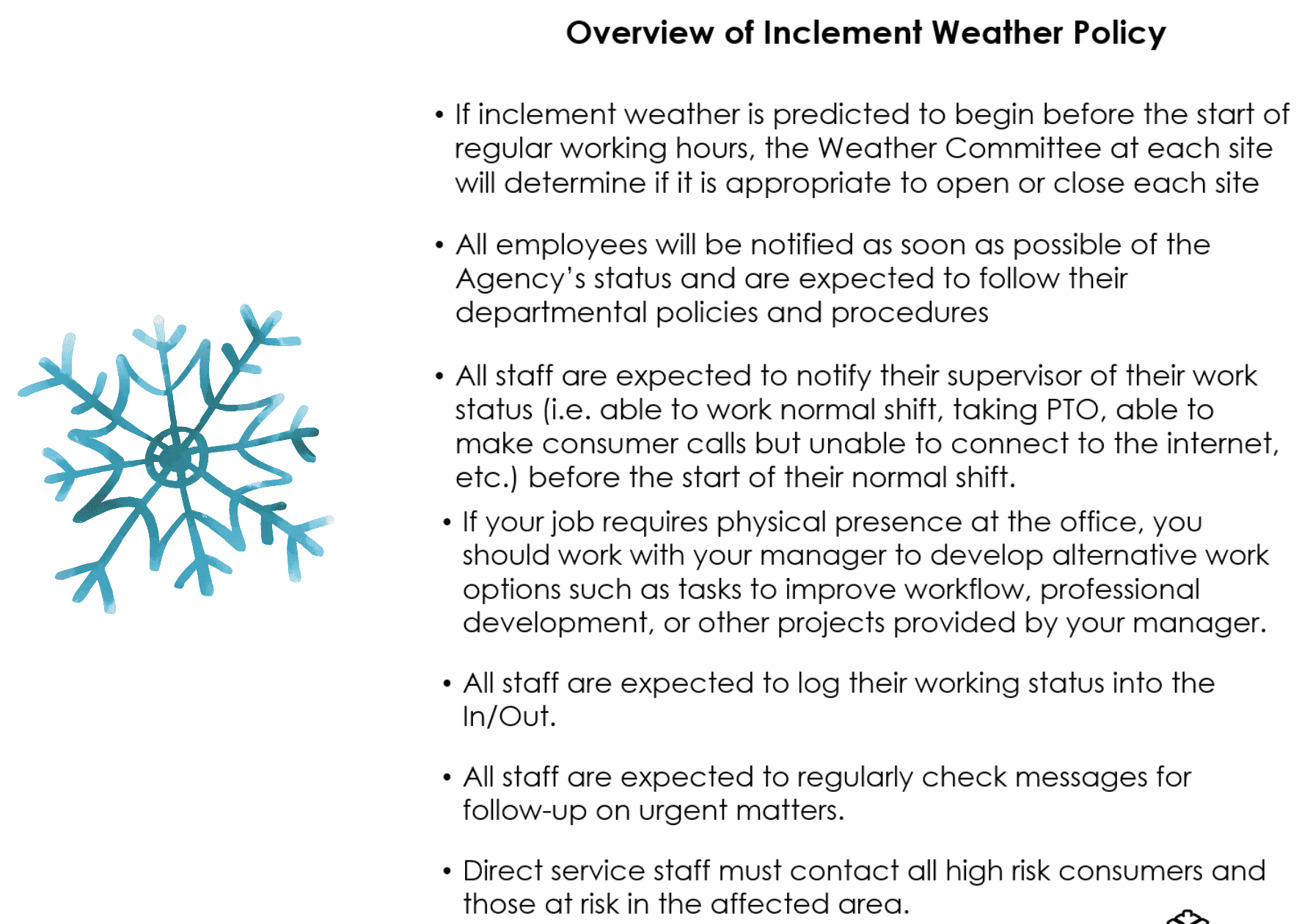 The Guide to an Inclement Weather Policy for HR AttendanceBot