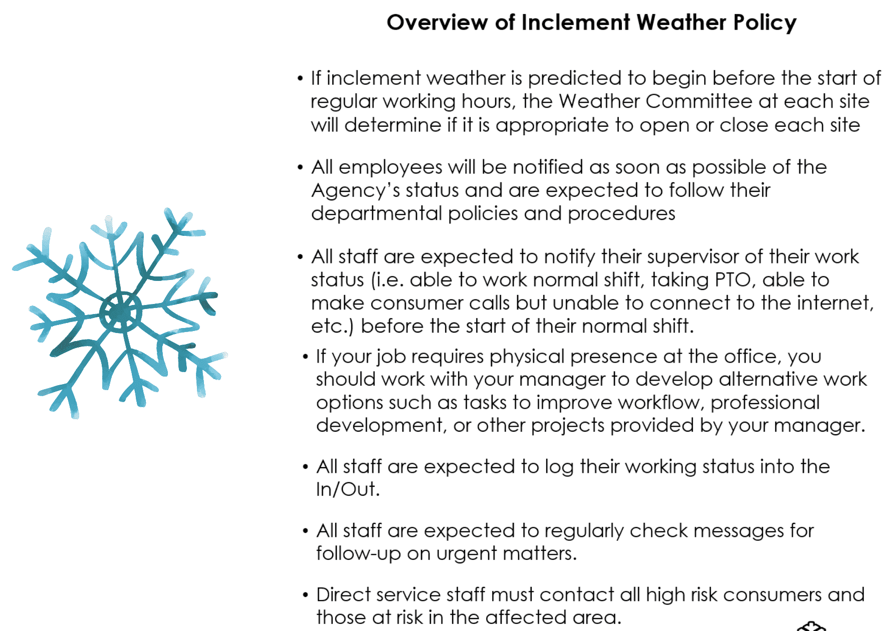 The Guide To An Inclement Weather Policy For HR AttendanceBot