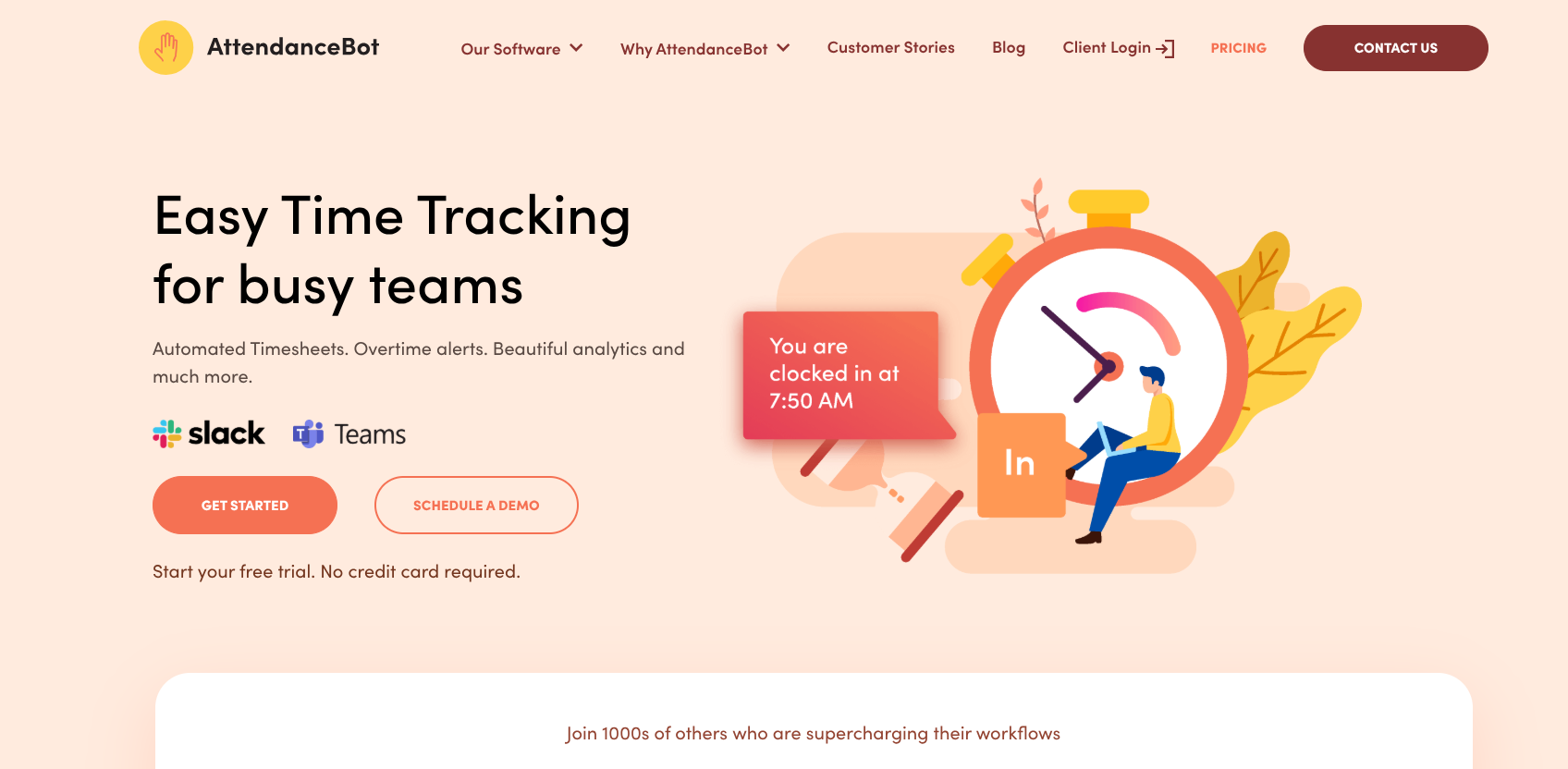AttendanceBot time tracking