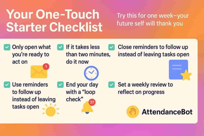 Your One-Touch Starter Checklist
