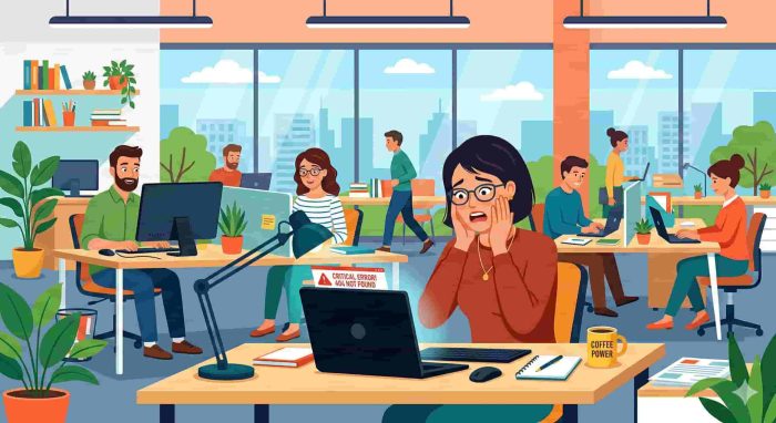 woman embarrassed at the screen